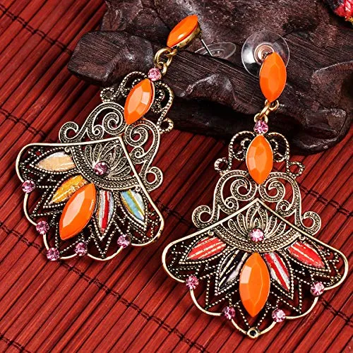 Multicolor Handmade Ethnic Set, Necklace and Earrings