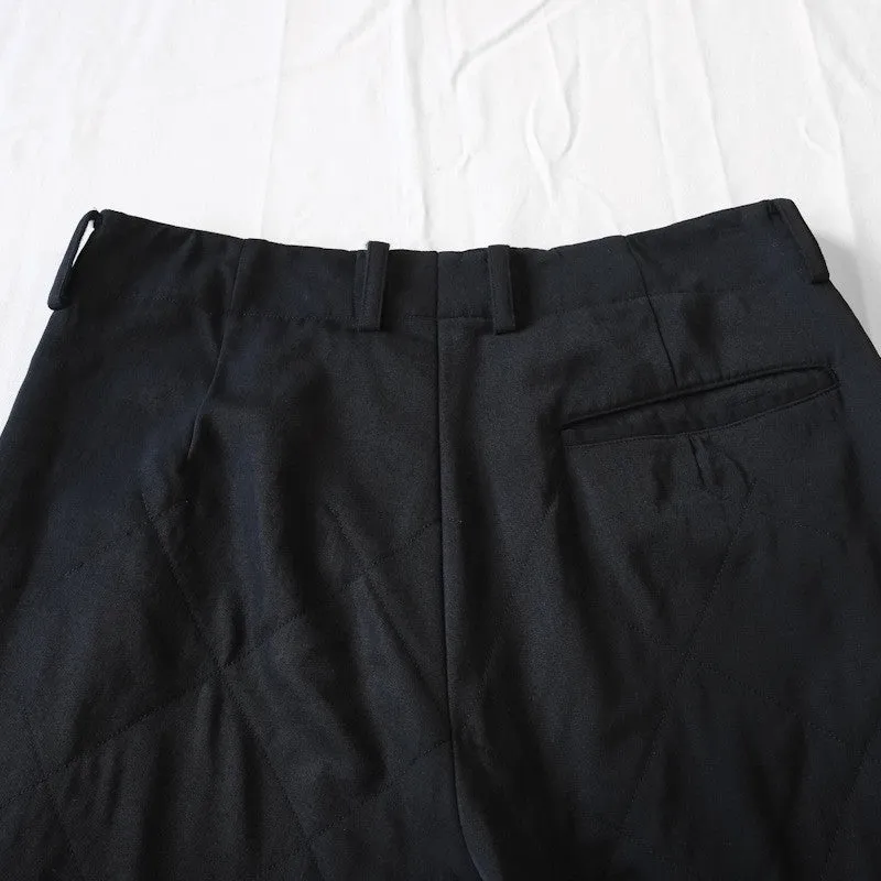 quilted wool trousers