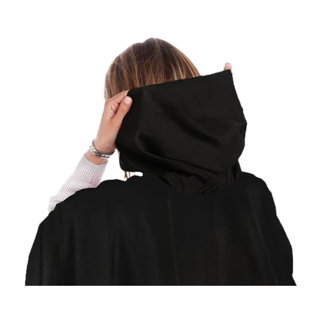 RainCaper Reversible Rain Cape in Black With Crimson Houndstooth