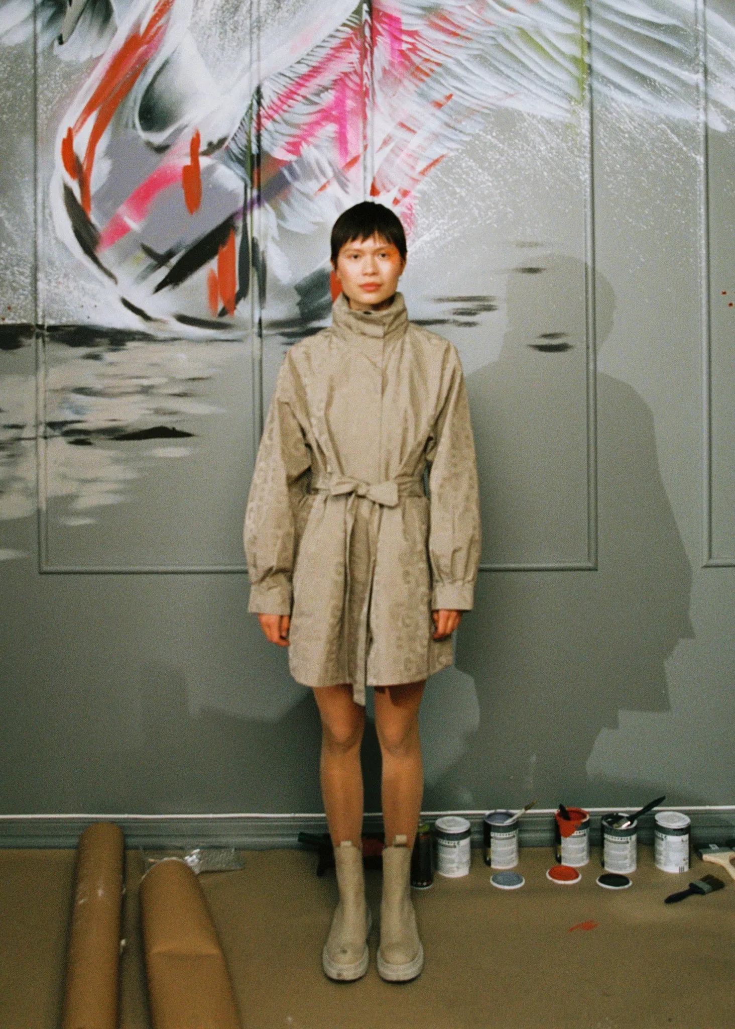 Rossby Coat - BRGN Sand Jacquard