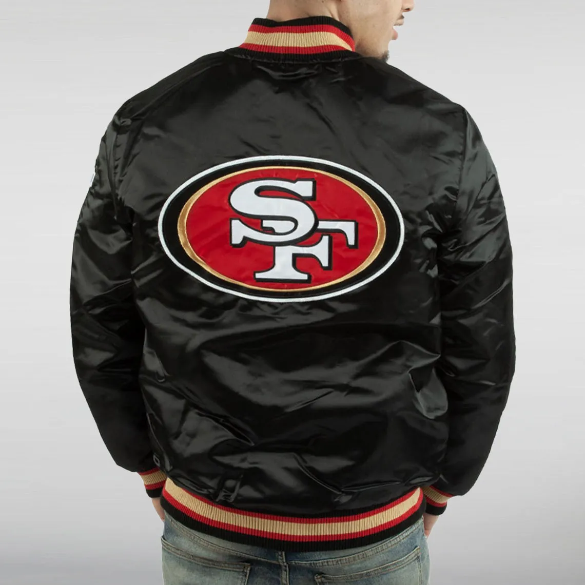 San Francisco 49ers Black Satin Jacket