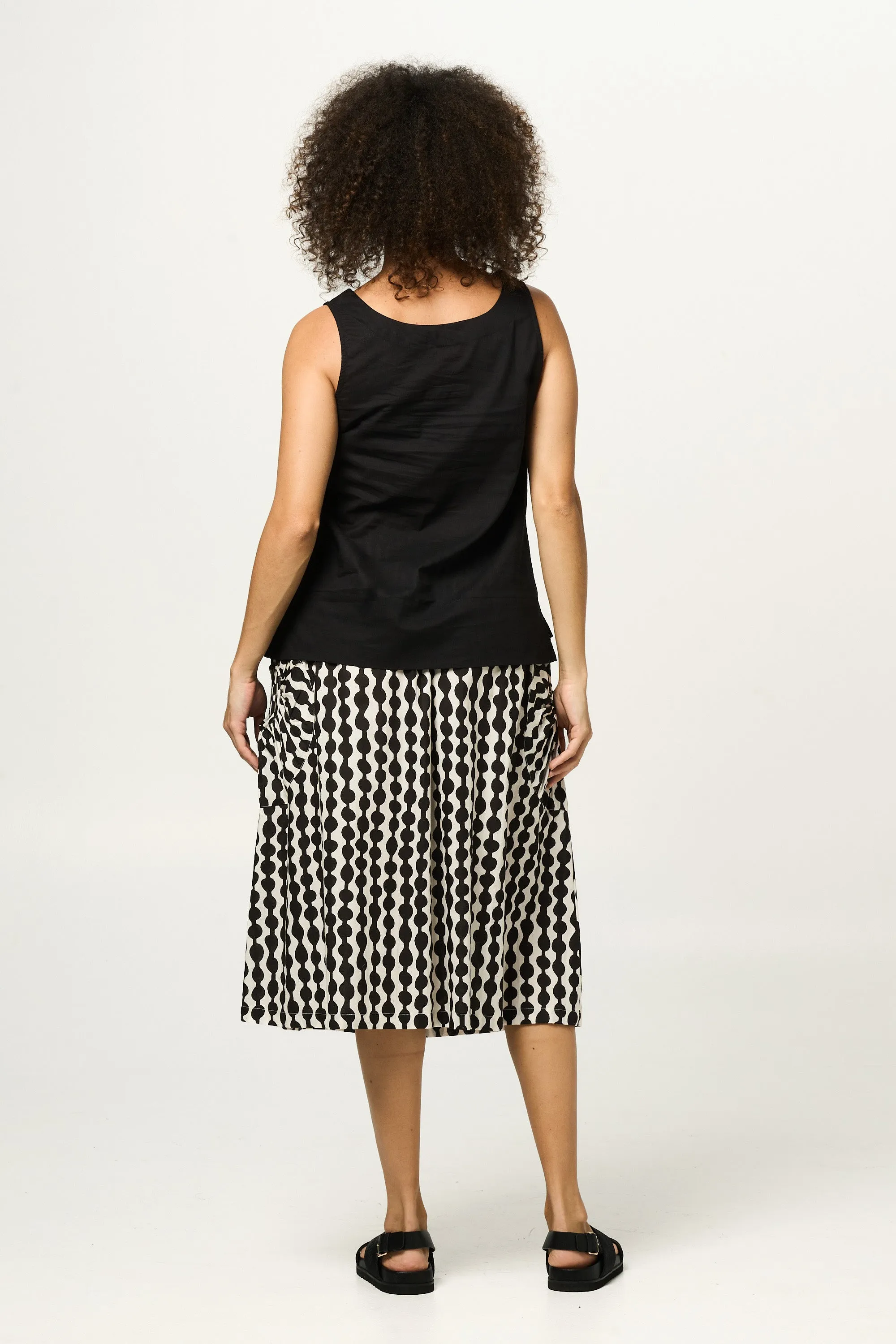 Skirt Jaya - Jewel Black Beauty Cotton